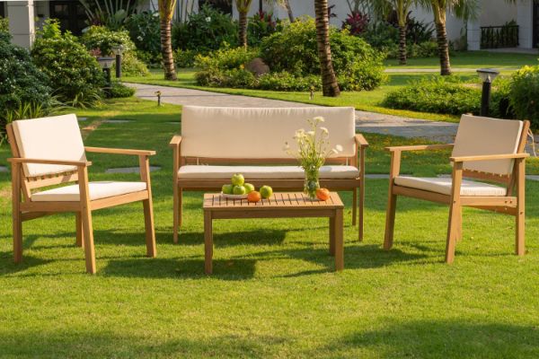 Picture of VIVA 4PC Acacia Wood Outdoor Lounge  Sofa Set