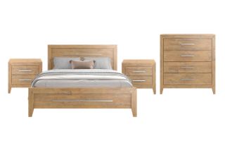 Picture of EMERSON Solid Acacia Wood Bedroom Combo Set - 4PC Queen