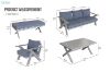 Picture of BRAVO 5PC Aluminium Sectional Outdoor Lounge Sofa Set