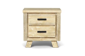 Picture of AKAROA 2-Drawer Solid Acacia Wood Bedside Table