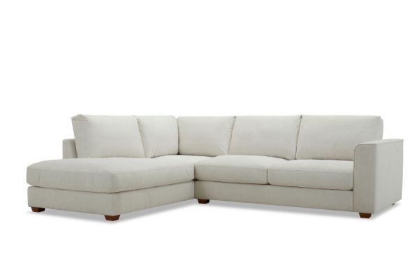 Picture of HEARTLAND Feather Filled Fabric Sectional Sofa - Chaise Facing Left