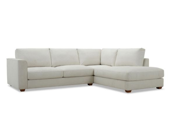 Picture of HEARTLAND Feather Filled Fabric Sectional Sofa - Chaise Facing Right