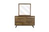 Picture of CLEVEDON 6-Drawer Dresser with Mirror (Solid Oak Wood)