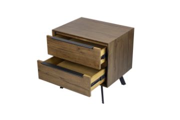 Picture of CLEVEDON 2-Drawer Solid Oak Bedside Table