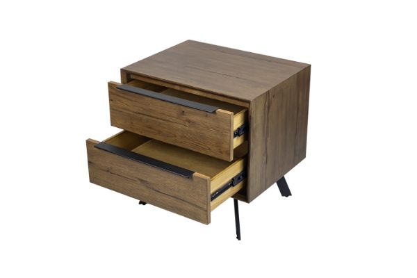 Picture of CLEVEDON 2-Drawer Solid Oak Wood Bedside Table