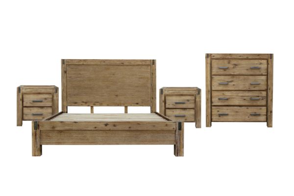 Picture of SPRINGBROOK Solid Acacia Wood Bedroom Combo Set in Queen Size - 4PC Combo