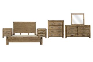 Picture of SPRINGBROOK Solid Acacia Wood Bedroom Combo Set in Queen Size - 6PC Combo