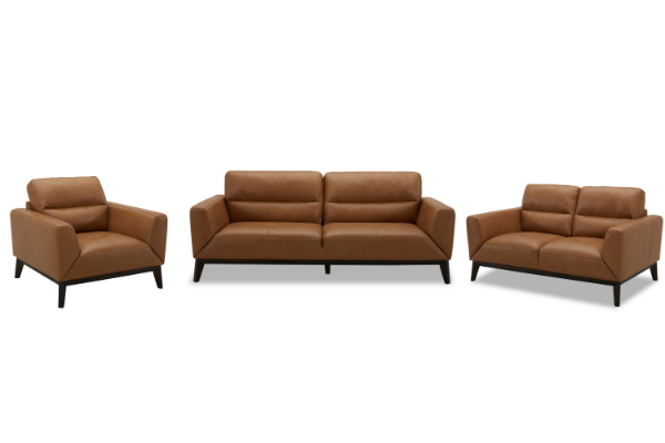 Picture of STONELAND 100% Genuine Leather Sofa Range - 3+2+1 Sofa Set