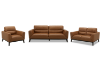 Picture of STONELAND 3/2/1 Seater 100% Genuine Leather Sofa Range with Ottoman