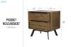 Picture of CLEVEDON 2-Drawer Solid Oak Bedside Table