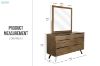 Picture of CLEVEDON 6-Drawer Dresser with Mirror (Solid Oak Wood)