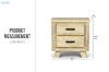 Picture of AKAROA 2-Drawer Solid Acacia Wood Bedside Table