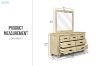 Picture of AKAROA 7-Drawer Dresser with Mirror (Solid Acacia Wood)