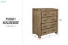 Picture of SPRINGBROOK 4-Drawer Solid Acacia Wood Tallboy