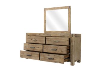 Picture of SPRINGBROOK 6-Drawer Dresser with Mirror (Solid Acacia Wood)