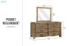 Picture of SPRINGBROOK 6-Drawer Dresser with Mirror (Solid Acacia Wood)