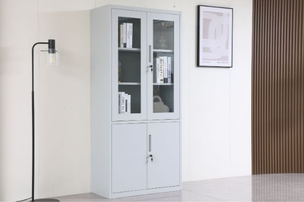 Picture of SPARK Locker 4-Door Metal File Cabinet with Glass Doors