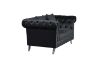 Picture of JOLANDA Chesterfield Fabric Sofa Range (Black) - 3+2 Sofa Set