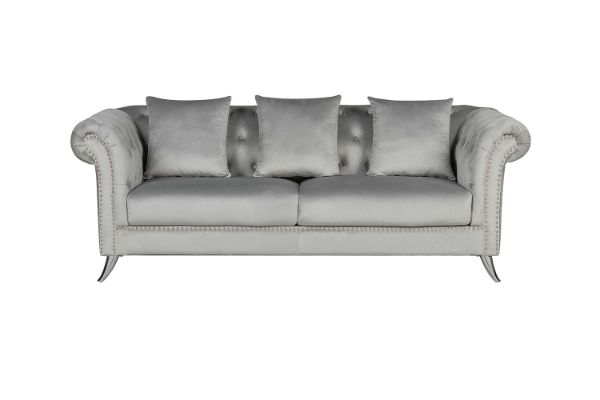 Picture of JOLANDA Chesterfield Fabric 3 Seater Sofa(Grey)