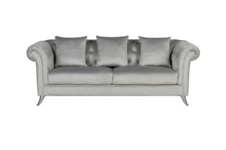 Picture of JOLANDA Chesterfield Fabric Sofa Range (Grey) - 3 Seater