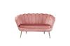 Picture of EVELYN Curved Flared Velvet Loveseat (Pink)