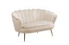 Picture of EVELYN Curved Flared Velvet Loveseat (Beige)