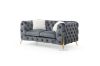 Picture of VIGO 3/2/1 Seater Chesterfield Tufted Velvet Fabric Sofa Range (Grey)