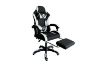 Picture of ZEUS Height Adjustable Gaming Chair with Footrest & 1-Point USB Massage (White)