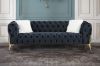 Picture of NORFOLK 3/2/1 Seater Button Tufted Velvet Sofa Range (Black)