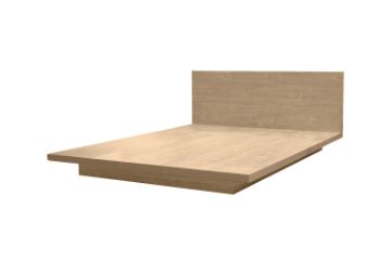 Picture of YUKI Japanese Low Height Bed Frame Set with Headboard - Super King Size