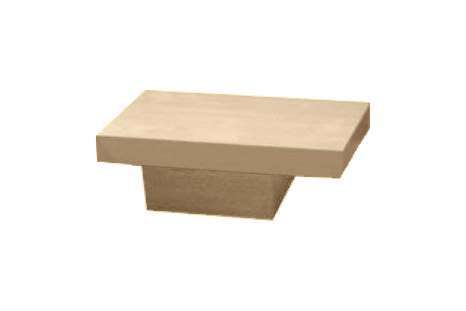 YUKI Japanese Low Height Bedside Table Without Back Panel