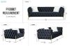 Picture of NORFOLK 3/2/1 Seater Button Tufted Velvet Sofa Range (Black)