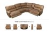Picture of NAKEETA Reclining Sofa - 5PC Sofa Set (LAF Power Recliner + Non-Powered Armless + Corner + Console + RAF Power Recliner)