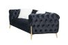 Picture of NORFOLK 3/2/1 Seater Button Tufted Velvet Sofa Range (Black)