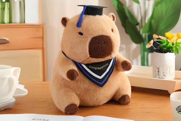 Picture of CAPYBARA Fabric Plush Cushion -Doctor (Blue)