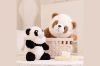 Picture of PANDA Small/Big Fabric Plush Cushion (Brown/Black)