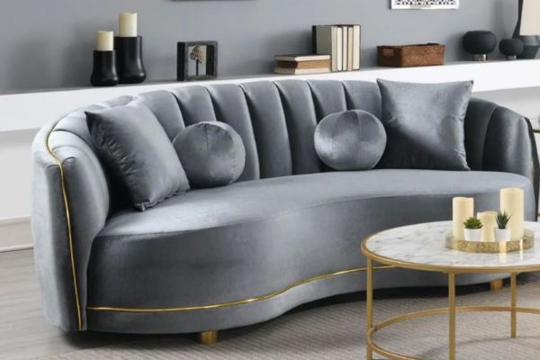 Picture of WESLEY 3/2 Velvet Sofa Range (Grey)