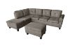 Picture of HALSTON Reversible Chaise Sectional Sofa with Storage Ottoman