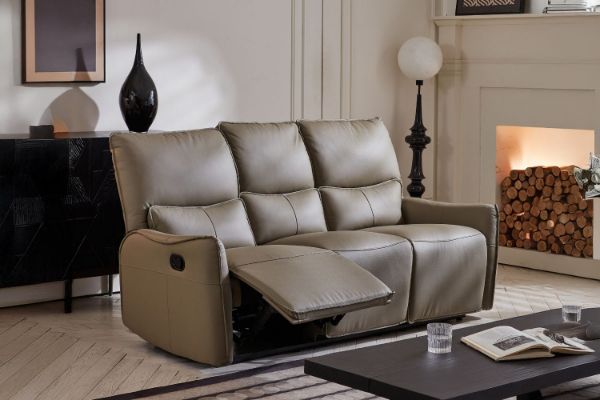 Picture of NICOLE Genuine Leather Reclining Sofa Range - 3RR