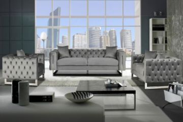 Picture of ASTRA 3/2 Seater Velvet Sofa Range (Grey)