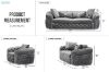 Picture of PIEDMONT 3/2/1 Seater Chesterfield Velvet Sofa Range (Grey)