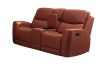 Picture of HARRY Air Leather Sofa Range with Console and Storage (Orange) - 2RRC