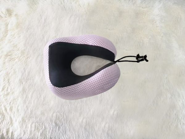 Picture of ENDY Memory Foam U-shaped Neck Pillow - Pink Plaid