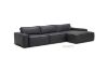 Picture of HAMMOND Sectional Feather Filled Genuine 100% Leather Modular Sofa (Charcoal Black)