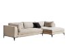 Picture of AMELIE Memory Foam Sectional Sofa (Light Grey) - Chaise Facing Right