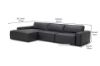 Picture of HAMMOND Sectional Sofa (Charcoal Black) - Chaise Facing Left