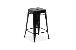 Picture of TOLIX Replica Bar Stool (Matt Black) - 65cm Tall