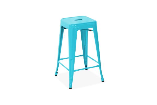 Picture of TOLIX Replica Bar Stool (Blue) - 65cm Tall