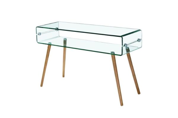 Picture of MURANO 1.2M Box Bent Glass Hall Table with Shelf