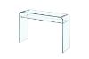 Picture of MURANO 1.2M Bent Glass Hall Table with Shelf 